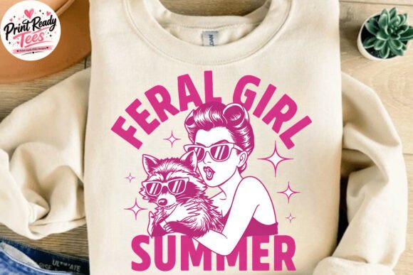 Feral Girl Summer Retro PNG: Your New Go-To Summer Design