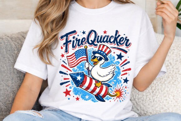 FireQuacker PNG: Your Go-To Funny 4th of July Duck