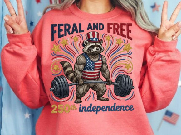 Funny Raccoon 250th Tshirt Png: Feral, Free & Festive