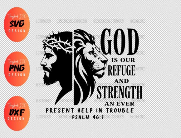God Is Our Refuge SVG: Jesus and Lion Design Guide