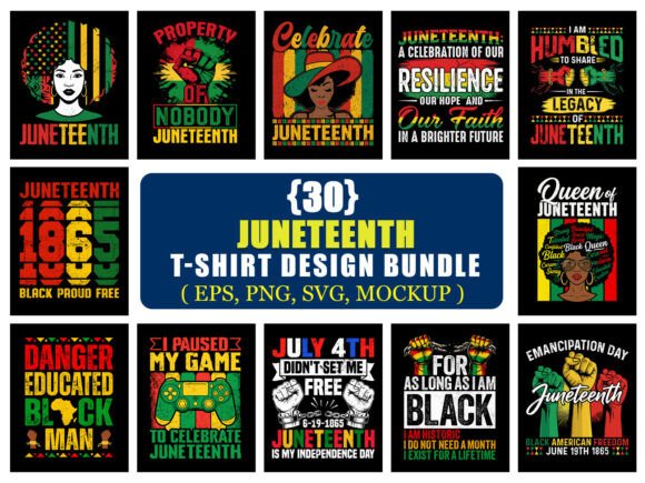 Honoring Heritage: A Deep Dive into the Freedom Juneteenth T-Shirt Design Bundle