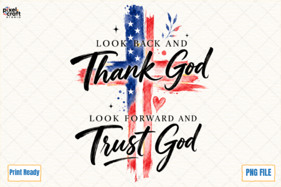 Patriotic Christian Cross PNG Design: Faith & Heritage