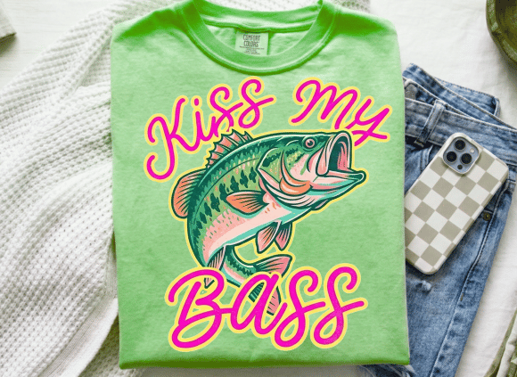 Preppy Kiss My Bass Fish Png: A Design Asset for Coastal Creatives
