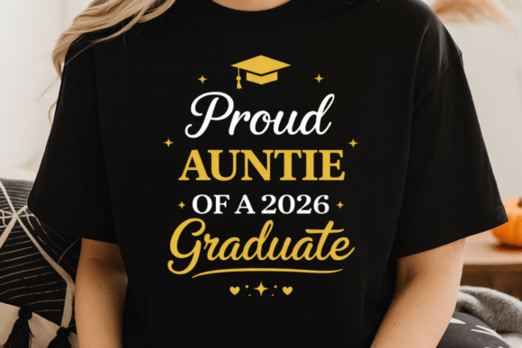 Proud Auntie 2026 Graduate PNG: A Design for Celebratory Pride