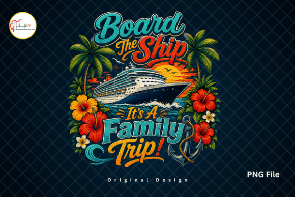Summer Vacation Family Cruise Squad: Your Tropical Design Asset