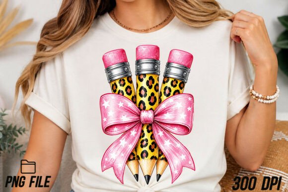Unleash Creativity with Coquette Pencil Bow PNG for Teachers
