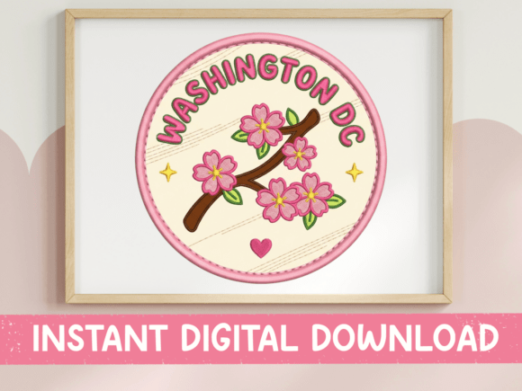 Washington DC Cherry Blossom SVG: Capturing Springtime in a Badge