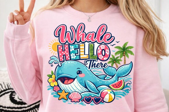 Whale Hello There PNG: Your New Go-To Summer Design Asset